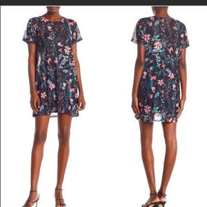 MINKPINK Sheer Floral Mesh Mini Dress Xs/S NWT